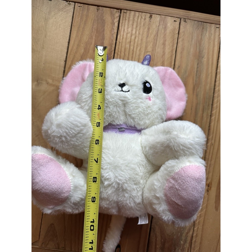 Ploofs Cute N Creepy Stuffed Animal 10" Gothic Plush Spooky White Mouse w/ Horns - Picture 10 of 11